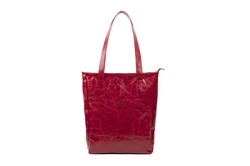Kožená taška SHOPPER 14 - červená