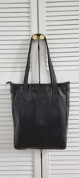 Kožená taška SHOPPER 26 - černá