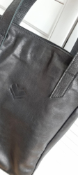 Kožená taška SHOPPER 26 - černá