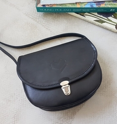 Kožená kabelka mini K C1 - černá