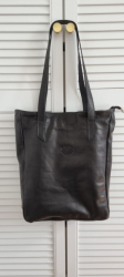 Kožená taška SHOPPER 26 - černá