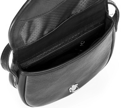 Kožená kabelka mini K - černá