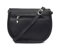 Kožená kabelka mini K - černá