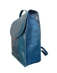 Kožený batoh MZ - mořský modrý