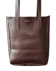 Kožená taška SHOPPER 24 - vínová 