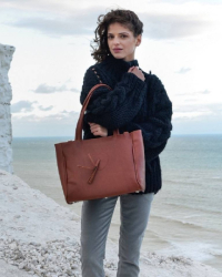 Kožená taška BIG SHOPPER F - rezavá