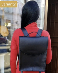 Kožený batoh M  C1 - černý