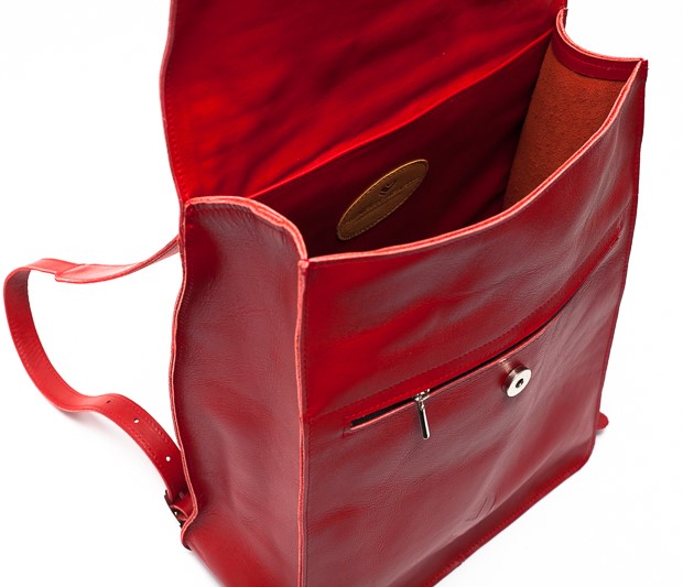 Kožený batoh M 37 - červený