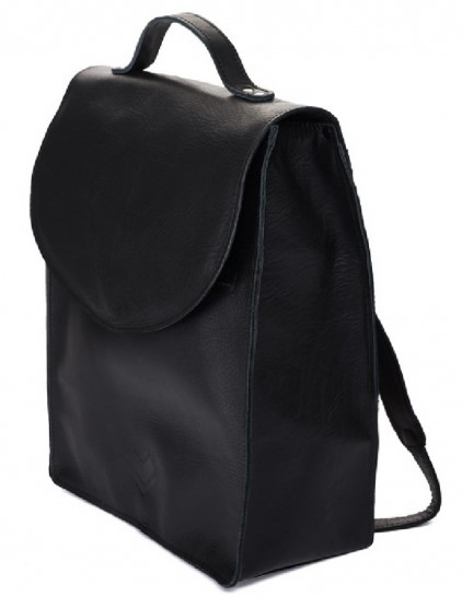 Kožený batoh M  C1 - černý