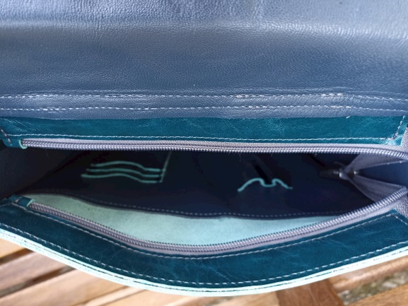 Kožený batoh MZ - mořský modrý